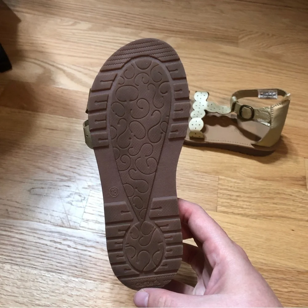 Carter’s Gold Gladiator Sandals Sz 13 Kids Girls Open Toe Shoe